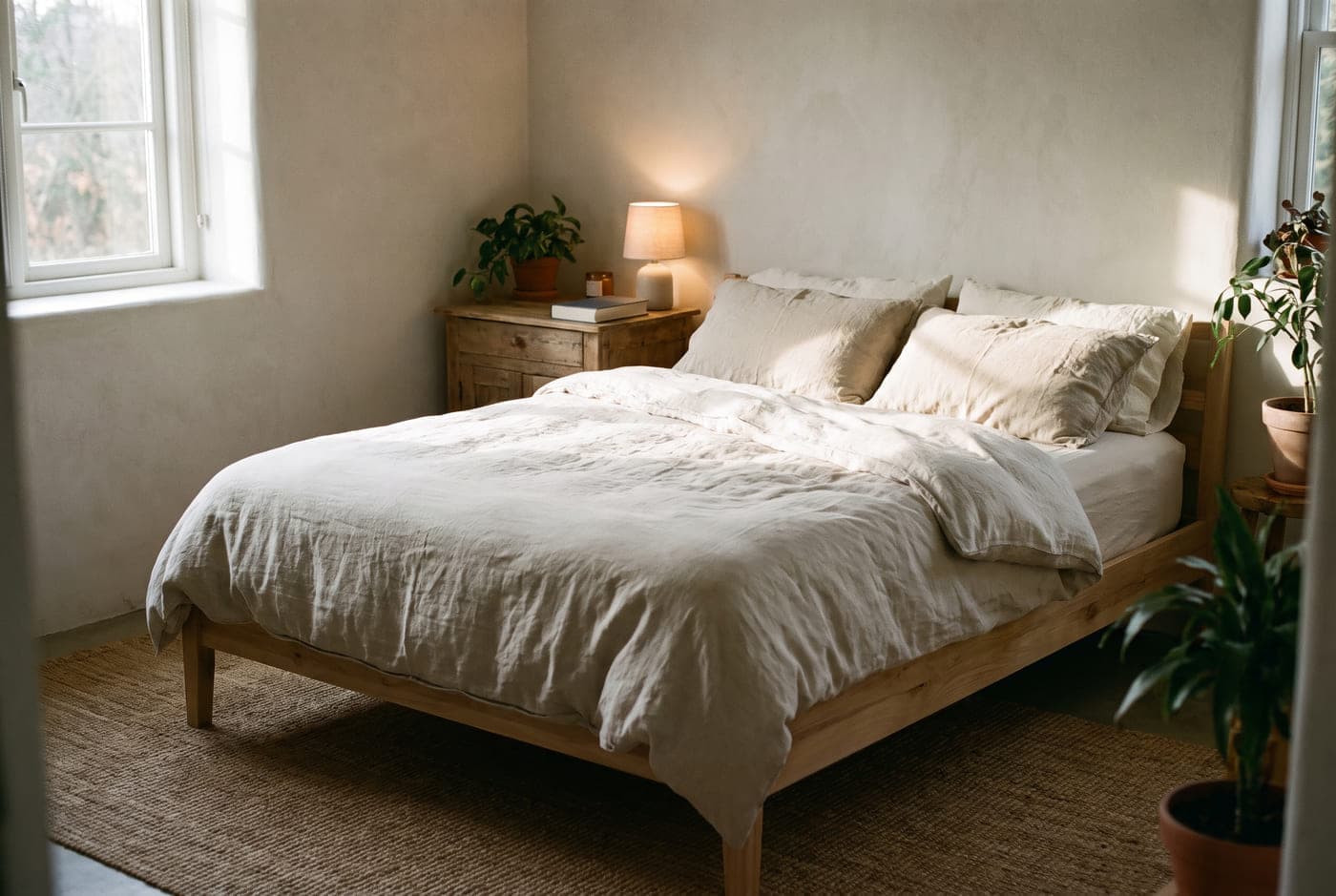 A room furnished around bedroom furniture