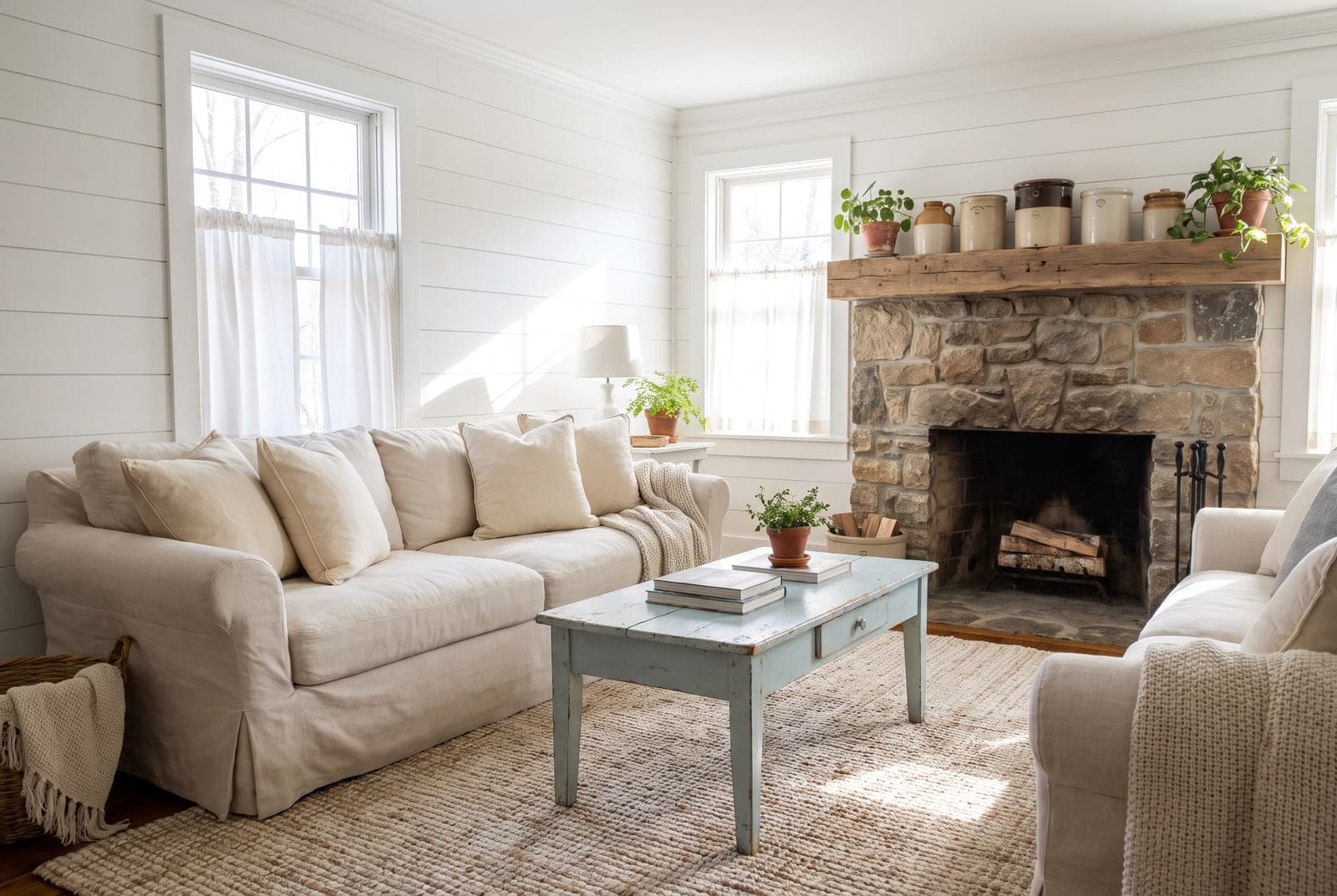 A farmhouse style living room