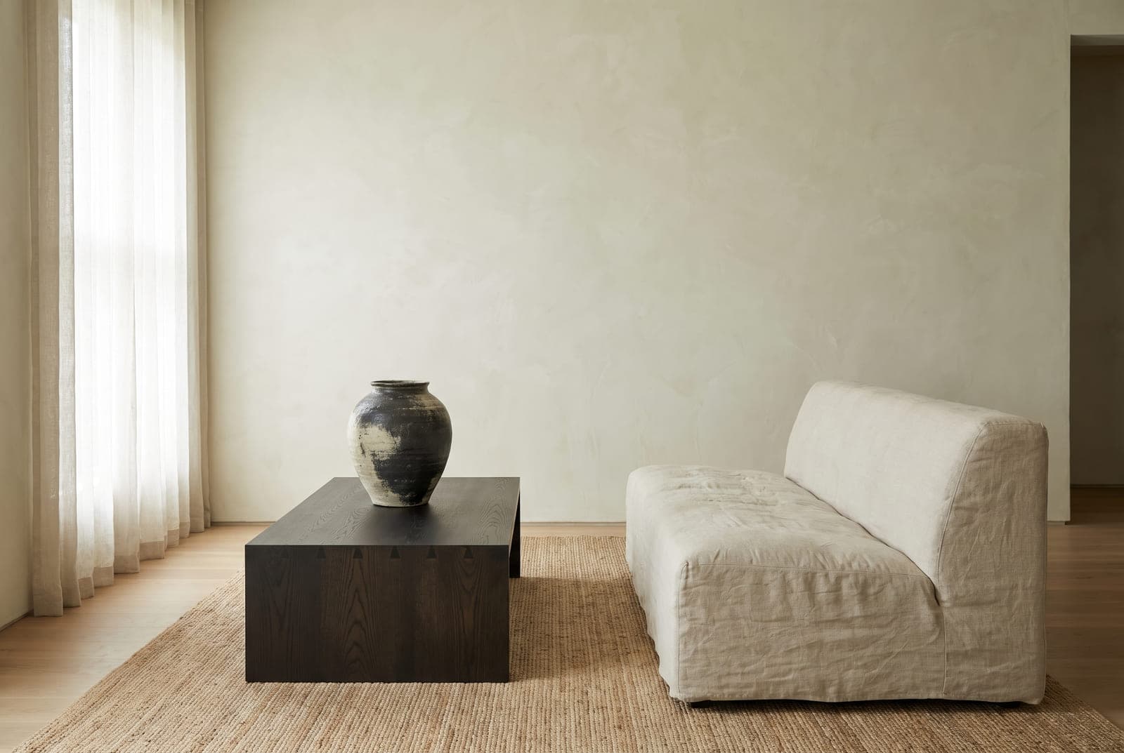 A japandi-style furnished room
